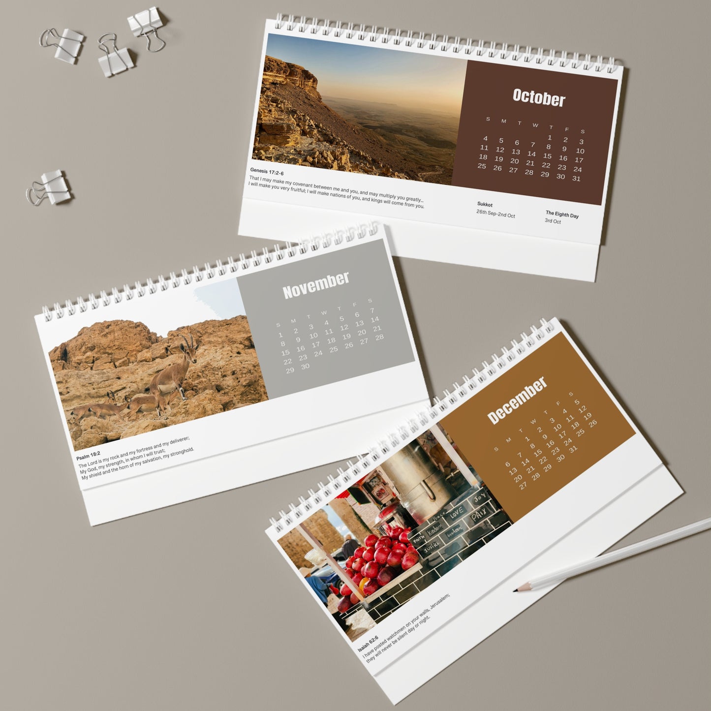 2026 Israel Desk Calendar | Beloved Israel