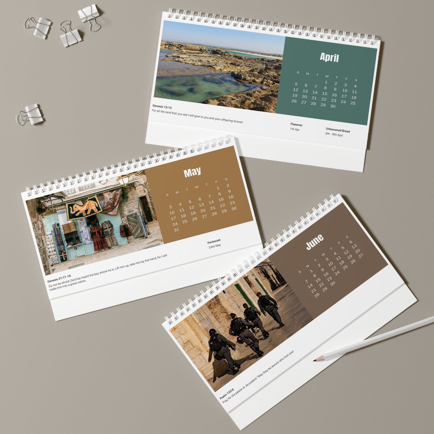 2026 Israel Desk Calendar | Beloved Israel